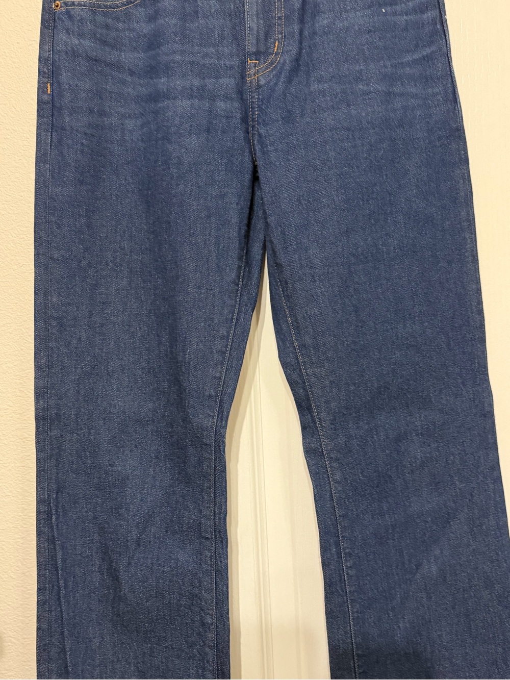 Madewell Women's relaxed Flare Jeans in Deep Indigo Blue nwt 25